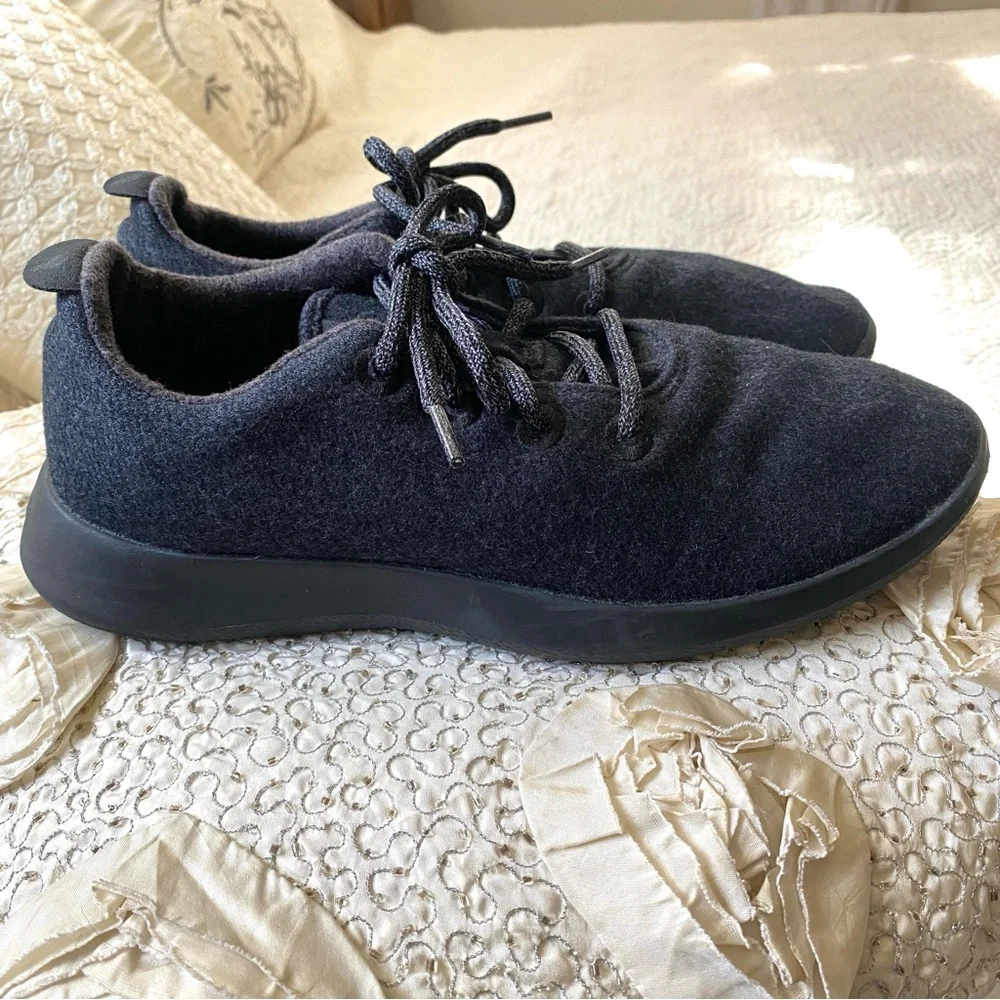 Allbirds Wool Runners Natural Charcoal Black Running Walking Sneakers Size 9 Men - Picture 6 of 16